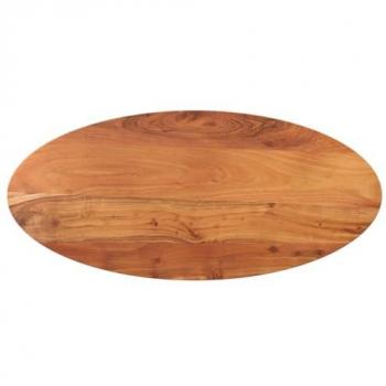 Mesa Ovalada de Madera Maciza de Acacia 110x40x3,8 cm Marrón
