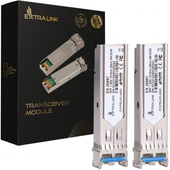 Módulo SFP Extralink 1.25Gbps 1310nm 20km SM DOM Paquete de 2