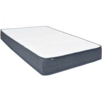 Colchón de muelles box spring estampado 190x140x20 cm Tela Vidaxl Blanco
