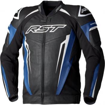 RST Tractech Evo 5 Chaqueta de Moto de Cuero en Azul, Negro y Blanco (Tamaño XL)