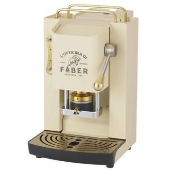 Cafetera Automática/Manual Faber Pro Deluxe Sabbia Ivory - 1.3L, 500W, 15 Bar, Cialde de 44 mm, Estructura de Acero y Válvula de Seguridad