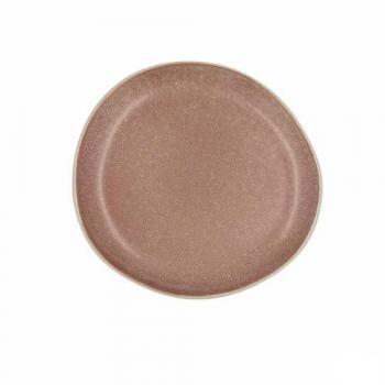 Plato Llano Bidasoa Gio Irregular 20 cm Cerámica Marrón (6 Unidades)