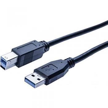 Cable USB 3.2 Gen 1 (1.80 m, Tipo A a Tipo B) Negro