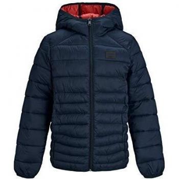 Jack & Jones Jjebomb Puffer Hood Noos Jr Chaqueta, Azul