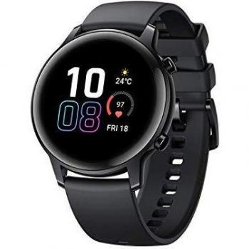 HONOR Reloj Inteligente Magic Watch 2 de 42 mm, rastreador de Fitness, Spo2, Monitor de frecuencia cardíaca y estrés, para Android iOS 5 GPS, Impermeable, Color Negro