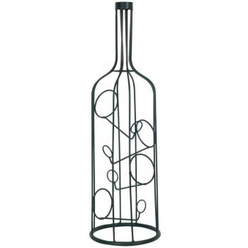 Botellero Signes Grimalt Decor And Go 20785, Botellero para Cocina, Diseño Moderno, Color Negro, Dimensiones 23x23x76cm, Ideal para Vino y Cerveza