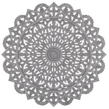 Cuadro decorativo de pared gris 60 x 1 x 60 cm DMF
