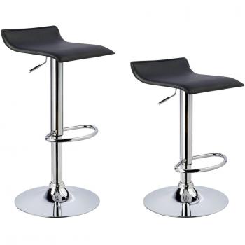 'Corona Burg 2 x Taburete de bar Classic Flat – 360 ° giratoria y ajustable – Color a elegir