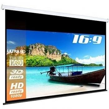 eSmart Germany Motor Lienzo mimoto High Contrast gris | 366 cm, superficie de visualización 332 x 187 cm, 16: 9, incluye mando a distancia, con Completo maskierung