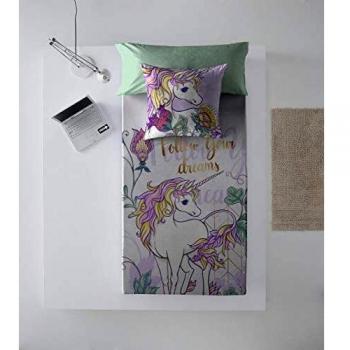 ICEHOME Juego de sábanas Dream Unicorn Cama 105 cm