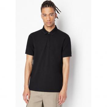 Armani Exchange Men's Short Sleeve Micro Logo Polo Shirt - Black - XL