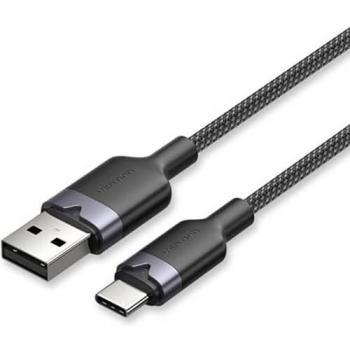 Cable USB 2.0 Tipo-C Vention CTNBF Macho a Macho 1m Negro - Hasta 60W/480Mbps