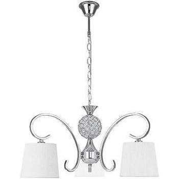 Lámpara de Techo Moderna Bogotá 3xE14 Cromo Pantalla Blanca 57x57 cm