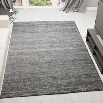 VIMODA Alfombra Moderna de Pelo Corto, Jaspeada, Material Certificado según Oeko Tex, de Color sólido, fácil de cuidar en Gris, Maße:160 x 230 cm