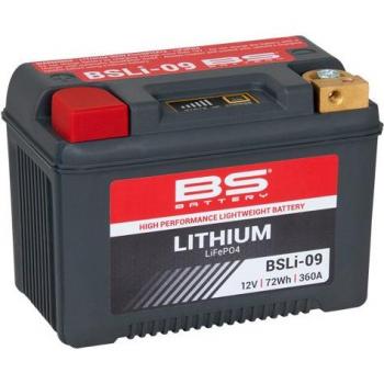 Batería de litio BS Battery BSLI-09, tipo: batería de iones de litio, características: alta capacidad, ligero, resistente a las vibraciones, larga vida útil, mantenimiento libre