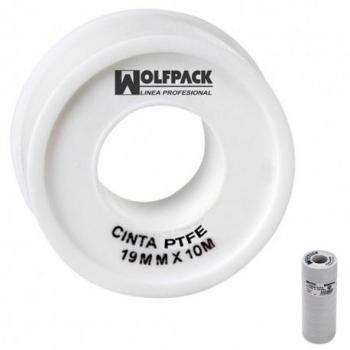 Cinta PTFE Wolfpack de 12 mm x 10 m en Paquete de 10 Rollos