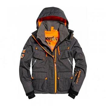 Superdry – Ultimate Snow Service – Chaqueta de esquí, color gris, tamaño medium