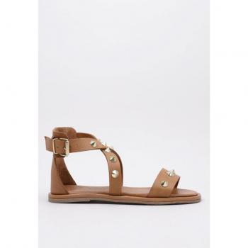 Sandalia Plana Mascardi para Mujer en color Camel, talla 38