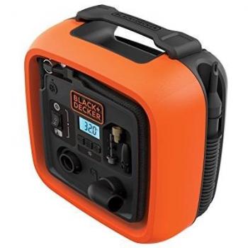 Black & Decker High Pressure Inflator 12v DC Volume , 12 V, Orange, ASI400-XJ