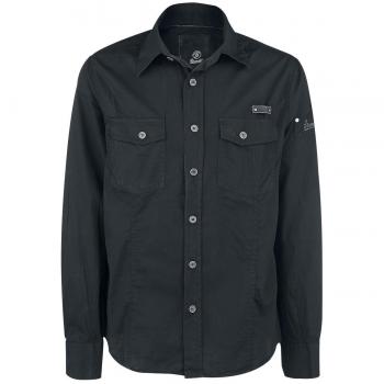 Brandit Men's Slim Fit Longsleeve Black Shirt