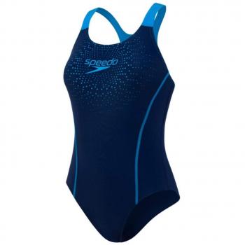 Speedo Gala Logo Medalist Bañador, Mujer, Marino/Azul Windsor, 34