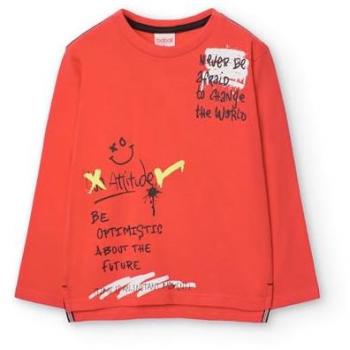 Camiseta de niño Boboli de algodón con dibujo frontal y manga larga - bci AW24519140
