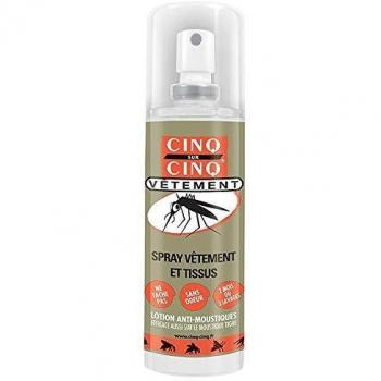 Cinq sur Cinq - Spray para ropa, loción antimosquitos, 100 ml