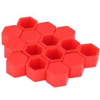 Qiilu 20Pcs ABS Cubierta del tornillo del cubo de la tuerca de rueda Decoración del casquillo protector del neumático 321 601 173 A
