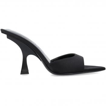 Ester Black Heeled Mules for Women - Size 4 UK / Size 7 US