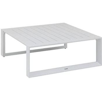 Mesa de Centro Cuadrada de Jardín Allure Blanca - 97 x 97 x 37 cm - Aluminio Tratado Epóxico Hespéride
