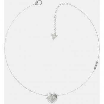 Collar Guess That's Amore Heart de acero y cristal