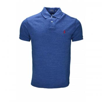 Polo Ralph Lauren Men's Custom Slim Fit Pique Polo Shirt - Navy Blue - Size L