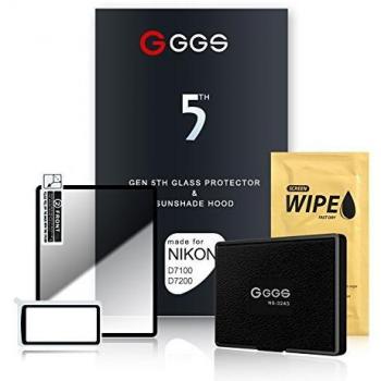Protector de Pantalla LCD y Parasol GGS Larmor GEN5 para Nikon D7100/D7200
