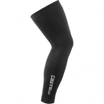 Castelli Pro Seamless Black Leg Warmers, Size L/XL
