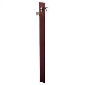 Columna de Agua Triangular 400B en Bronce con Doble Grifo y Portatubo