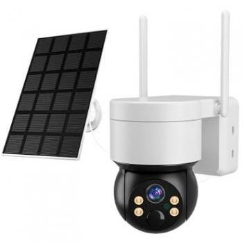 Cámara Solar de Vigilancia 2MP Wi-Fi con Visión Nocturna IR, Detección PIR, Audio Bidireccional, H.265AI y Alta Resistencia a Temperaturas - Jortan Tech