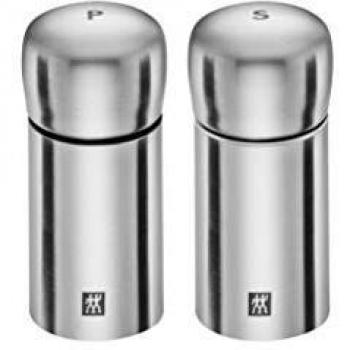 Zwilling 39500 – 025 – 0 Spices Set de 2 molinillos Sal y Pimienta Acero Inoxidable Acero Inoxidable Mate
