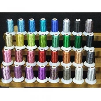 simthread metálico 32 conos de hilo 150d poliéster Core hilo de bordar para máquina de casa - este artículo se ha reducido en precio por 10%