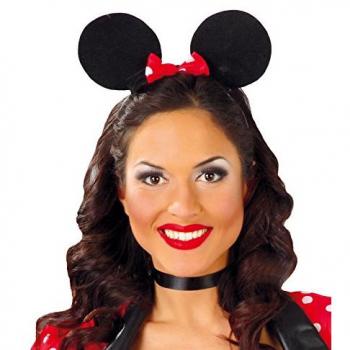FIESTAS GUIRCA con Diadema de Orejas Negras con Arco para disfrazar de Minnie