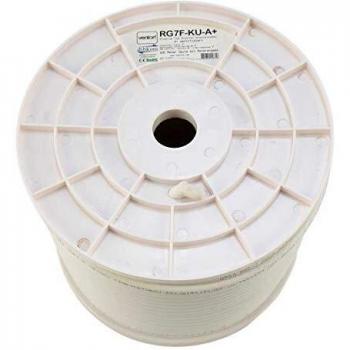 Venton Cable Coaxial 100m RG7F-KU 5-Vías Blindado Conductor Interior Cobre 130dB
