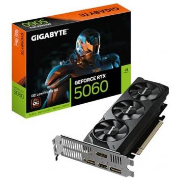 Tarjeta Gráfica Gigabyte GeForce RTX 5060 OC Low Profile 8GB GDDR7, 128bit, PCI-E 5.0, Frecuencia del núcleo de 2512 MHz, 3x DisplayPort y