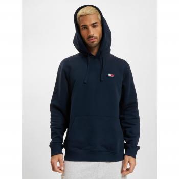 Tommy Jeans Men's Regular Fit Badge Hoodie - Casual Long Sleeve Sweatshirt in Navy Blue, Size S