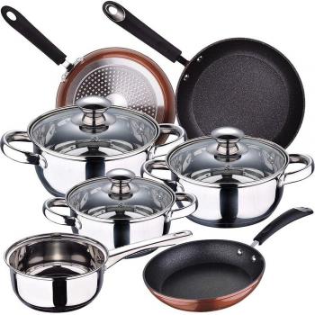 Batería de cocina 7 piezas Faro con juego Sarténes Moma