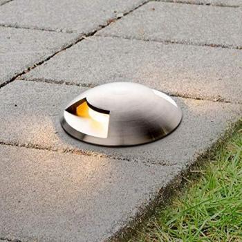 Foco de suelo LED empotrado Helene para exterior, moderno, en gris, hecho de aluminio, 1 llama