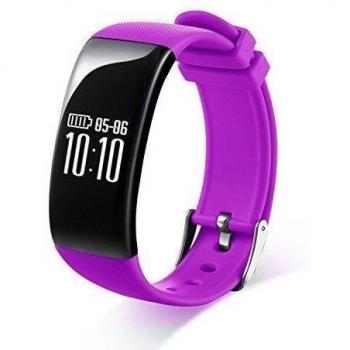 RG multifuncional inalámbrica Bluetooth pulsera de los deportes rastreador de ejercicios Monintor Salud para ios Sistema Android iPhone Samsung HTC, púrpura-X16