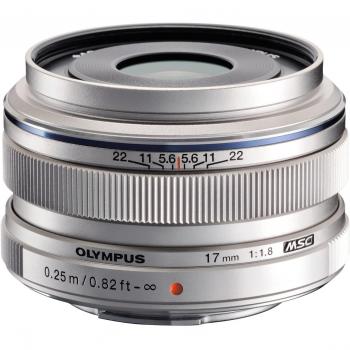 Olympus Objetivo M.Zuiko Digital 17 mm F1.8, longitud focal fija rápida, apto para todas las cámaras MFT