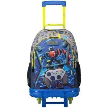 Totto Mochila Escolar con Ruedas Grande de Videojuegos - Monark | Gran Capacidad