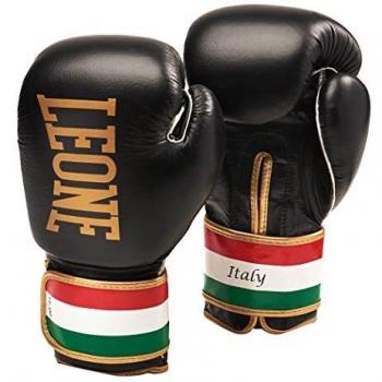LEONE 1947 GN031 Guantes de Boxeo, Unisex – Adulto, Negro, 12OZ