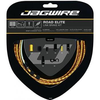 Jagwire Kit Road Elite Link - Freno de cables y tapas unisex para adulto, color dorado