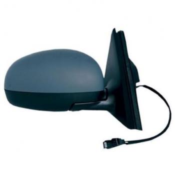 Retrovisor Alkar 6140573 - Espejo retrovisor exterior para automóvil, tipo derecho, con carcasa negra, cristal convexo y ajuste manual